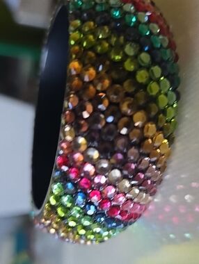 Rhinestone Multicolor Statement Bangle